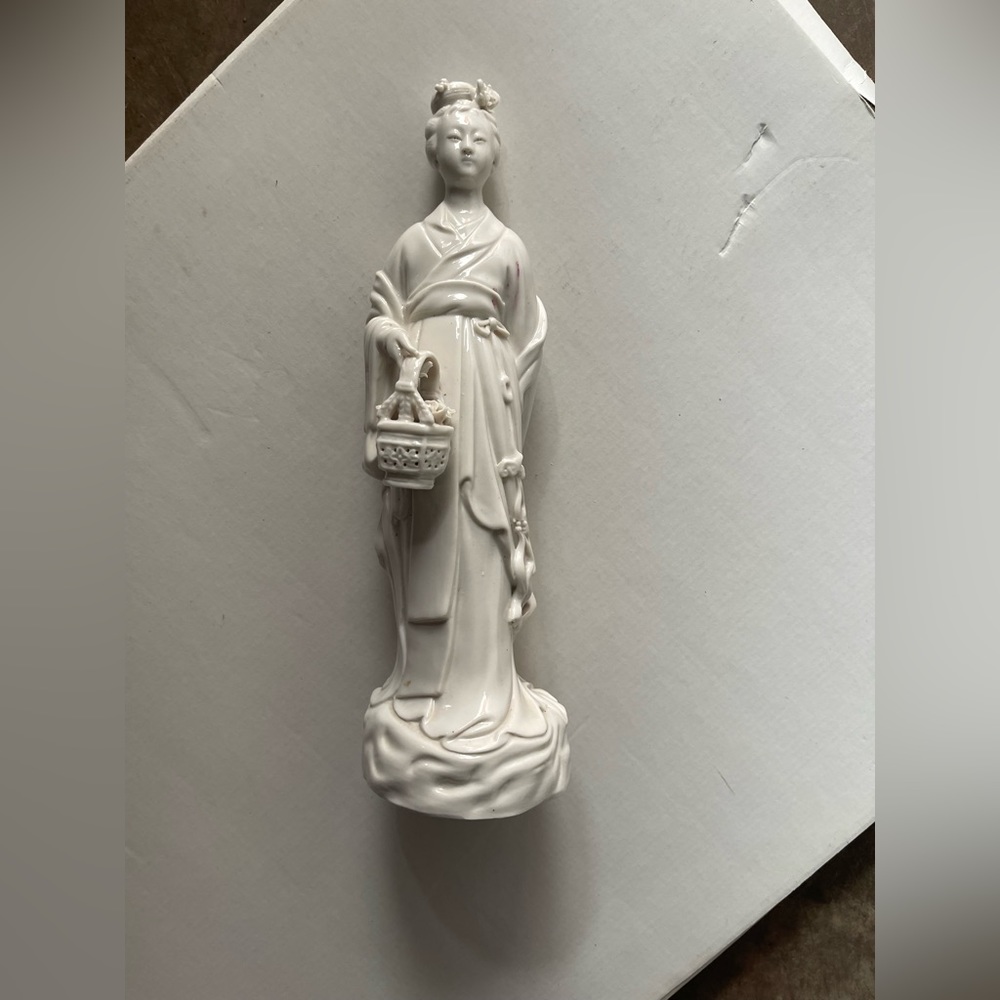 Quan Yin ceramic chine figurine, 10.5 inches, hand made collectible